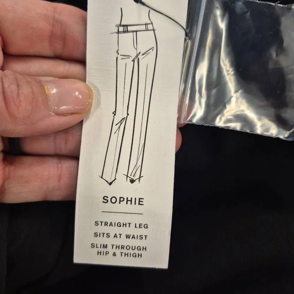 NWT Liz Claiborne Plus Women Black Secretly Slimming Sophia Trouser 18